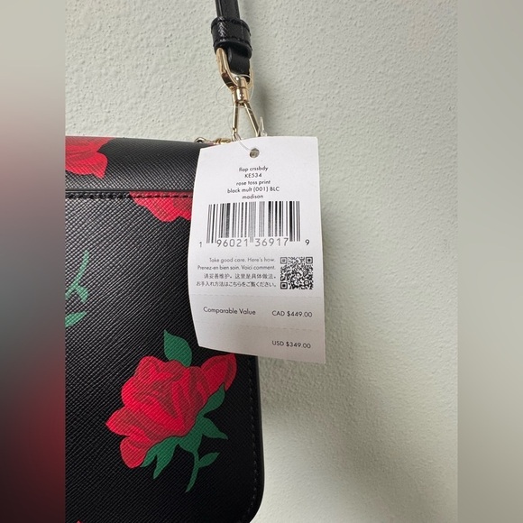 Kate Spade‎ New York Madison Rose Toss Printed Small Flap Crossbody - Picture 9 of 10